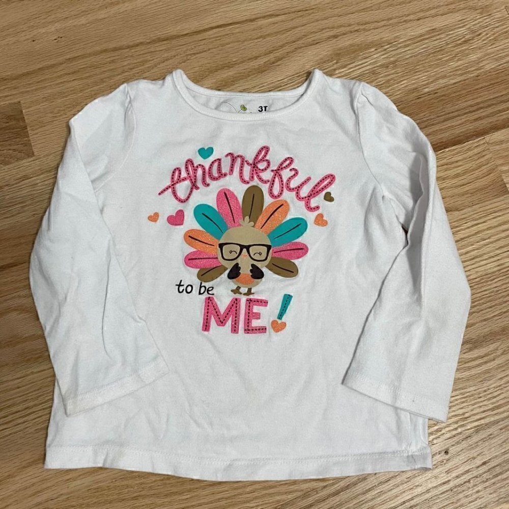 Jumping Beans Turkey Thankful Shirt 3T